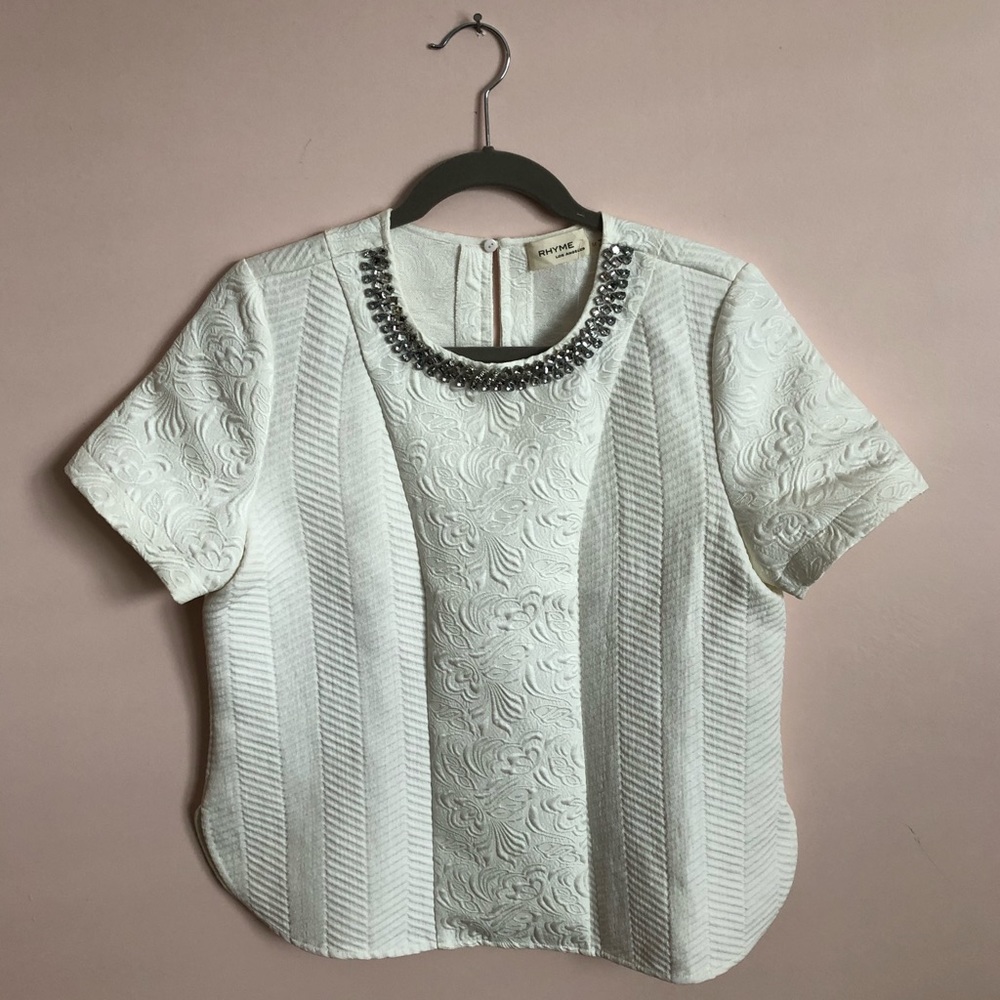 NWT White Statement Top